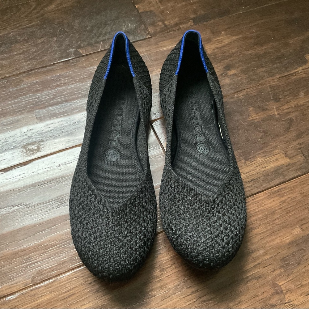 Rothy's Black flats 8.5 new